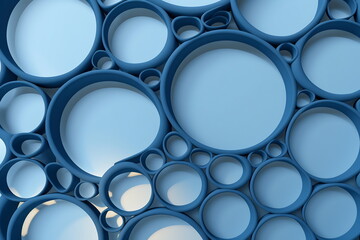 Wall Mural - Blue background with a set of dots, an abstract image. In the style of infinity nets.