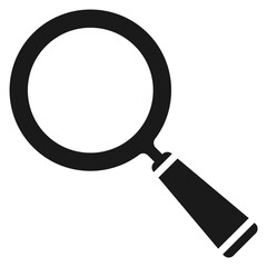 Sticker - Magnify glass black icon. Zoom sign. Search symbol