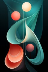 Wall Mural - abstract swirling shapes in pleasing pastel colors. generative ai.