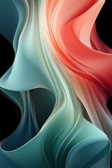 Wall Mural - abstract swirling shapes in pleasing pastel colors. generative ai.