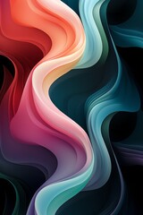 Wall Mural - abstract swirling shapes in pleasing pastel colors. generative ai.