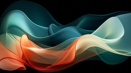Wall Mural - abstract swirling shapes in pleasing pastel colors. generative ai.