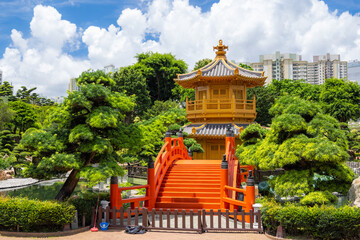 Wall Mural - Traditional Chinese garden in Nan Lian Garden, Chi Lin Nunnery, Hong Kong