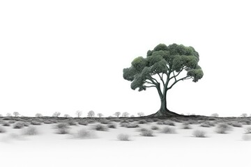 Wall Mural - solitary tree in a desolate environment