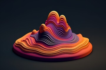 Poster - Futuristic abstract texture background polygonal wave mountains AI
