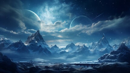 Wall Mural - snow covered mountains