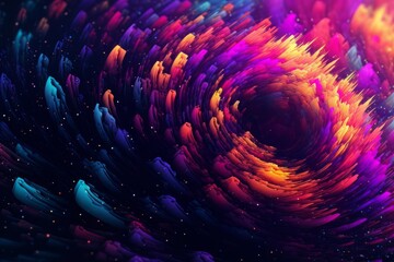 Poster - Abstract background futuristic artificial flower AI
