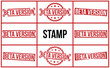 © Engineer Jahid - Beta Version rubber stamp vector illustration on white background. Beta Version rubber stamp set.