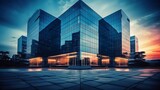 Fototapeta Londyn - Photo of a Corporate Building