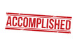 Accomplished stamp red rubber stamp on white background. Accomplished stamp sign. Accomplished stamp.