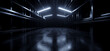 © IM_VISUALS - Modern Studio Metal Cement Concrete Asphalt Garage Hangar Tunnel Corridor Showroom Underground Bloom Lights Dark Realistic 3D Rendering