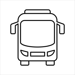 Fototapete - Bus Icon Vector Template Flat Design, vector illustration on white background