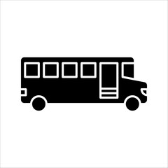 Fototapete - Bus Icon Vector Template Flat Design, vector illustration on white background