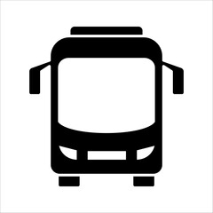 Fototapete - Bus Icon Vector Template Flat Design, vector illustration on white background