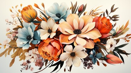 Wall Mural - Flower bouquet Generative AI