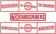 © Engineer Jahid - 70k Subscribers Red Rubber Stamp set vector design