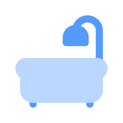 Poster - bathtub duotone icon