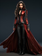 Young beautiful girl cosplay vampire dracula