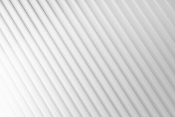 Poster - white abstract background of diagonal striped rippled pattern, top view, backdrop for advertising, d