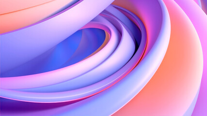 Poster - abstract background with smooth lines in pink, purple and blue colors generative ai