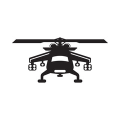 Poster - Helicopter icon logo vector illustration template design.