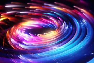 Wall Mural - Colorful Spinning Lights Abstract Background