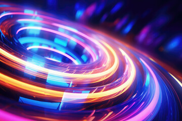 Wall Mural - Colorful Spinning Lights Abstract Background
