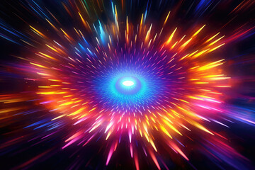 Wall Mural - Colorful Neon Lights Abstract Background