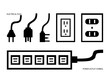 Electricity outlet socket power plug vector illustration icon jpg