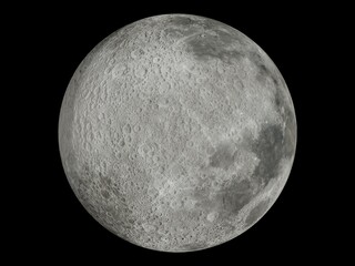 Wall Mural - moon surface image of moon in a dark night and dark background.