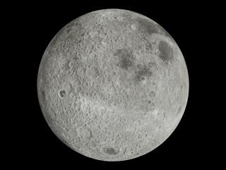 Wall Mural - moon closeup lunar surface.
