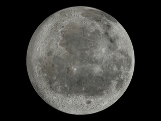 Wall Mural - moon of lunar surface. dark background.