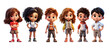 © Voysla - Cute Cartoon Realistic Happy Children Characters Set