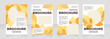 © IMG visuals icons - Fall harvest festival orange blank brochure layout design. Vertical poster template set with empty copy space for text. Premade corporate reports collection. Editable flyer paper pages