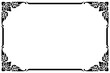 © Natapat - Horizontal Design of Thailand flower square frame border, stencil, invitation, greeting, printing, advertise vintage concept.