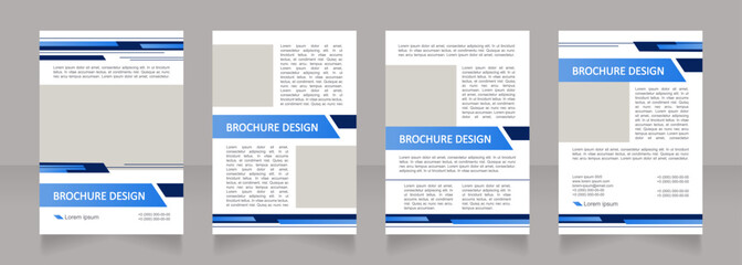 Corporate financial growth solutions blank brochure layout design. Vertical poster template set with empty copy space for text. Premade corporate reports collection. Editable flyer paper pages