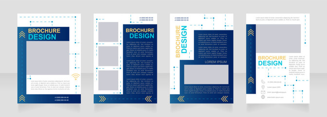 Wall Mural - psychology course for medical students blank brochure design. template set with copy space for text.