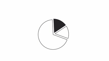 Poster - Graph report bw 2D object animation