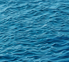 Blue ocean water with small waves