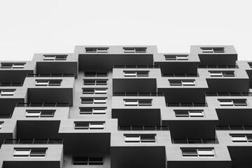 Poster - cement wall square pattern geometric block architecture details