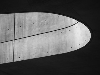 Aufkleber - Architecture details Cement curve Modern building Space Abstract background