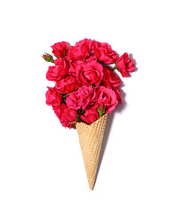 Sticker - Floral ice cream cone