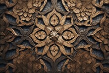 A Textured Decorative Pattern With Repeating Tiles 
 Generative AI