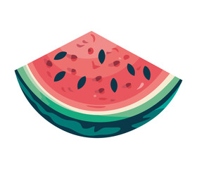 Poster - Fresh watermelon slice, a sweet and juicy summer fruit snack