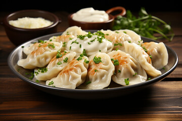 Canvas Print - Delicious Chinese fried dumplings