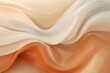 Abstract background in 3D style. Smooth colorful flowing waves in caramel, beige and ivory colors. Delicious and tasty. Horizontal image with copy space.