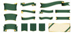 green ribbon banner design material
