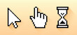 © Pro_Art - Pixel mouse cursors, pointing and waiting