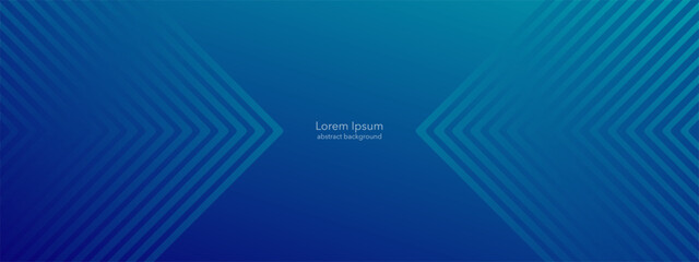 Poster - Abstract blue glowing geometric lines on a blue background. Modern diagonal background of rounded lines. Business background for your design. Vector illustration EPS 10