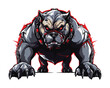 © designsy24  - Bulldog mascot cartoon character with a nose full of spikes vector illustration